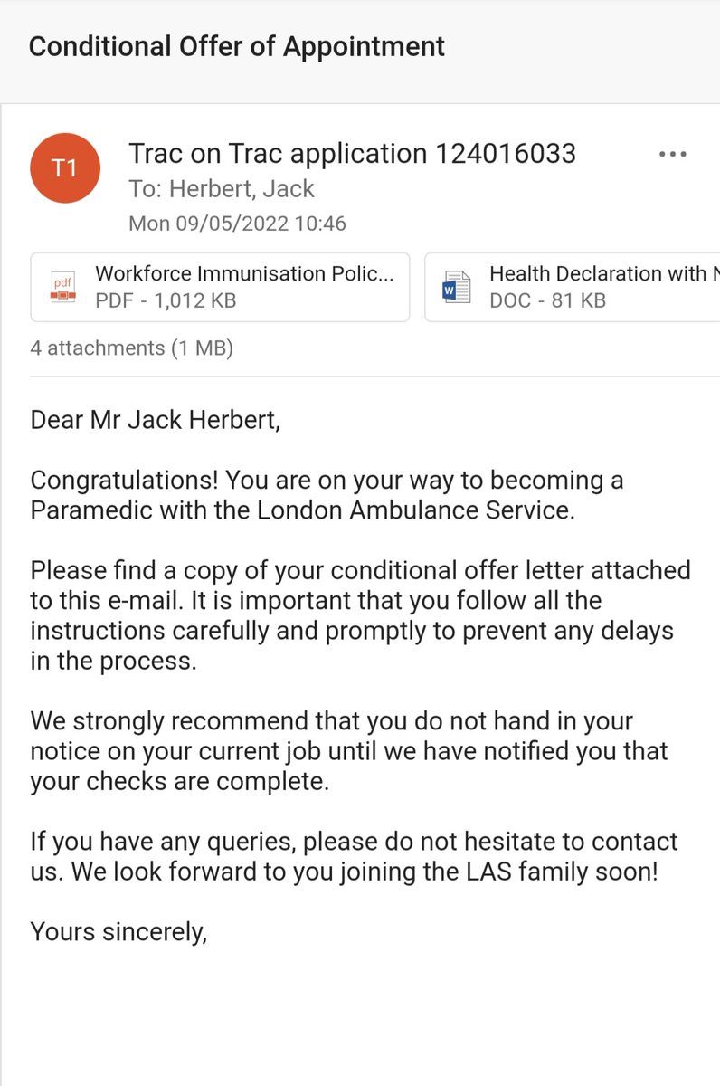 jackherb6's tweet photo. This email certainly brightened up my monday after an early start 🚑🚑 https://t.co/GAOKLAzx4C