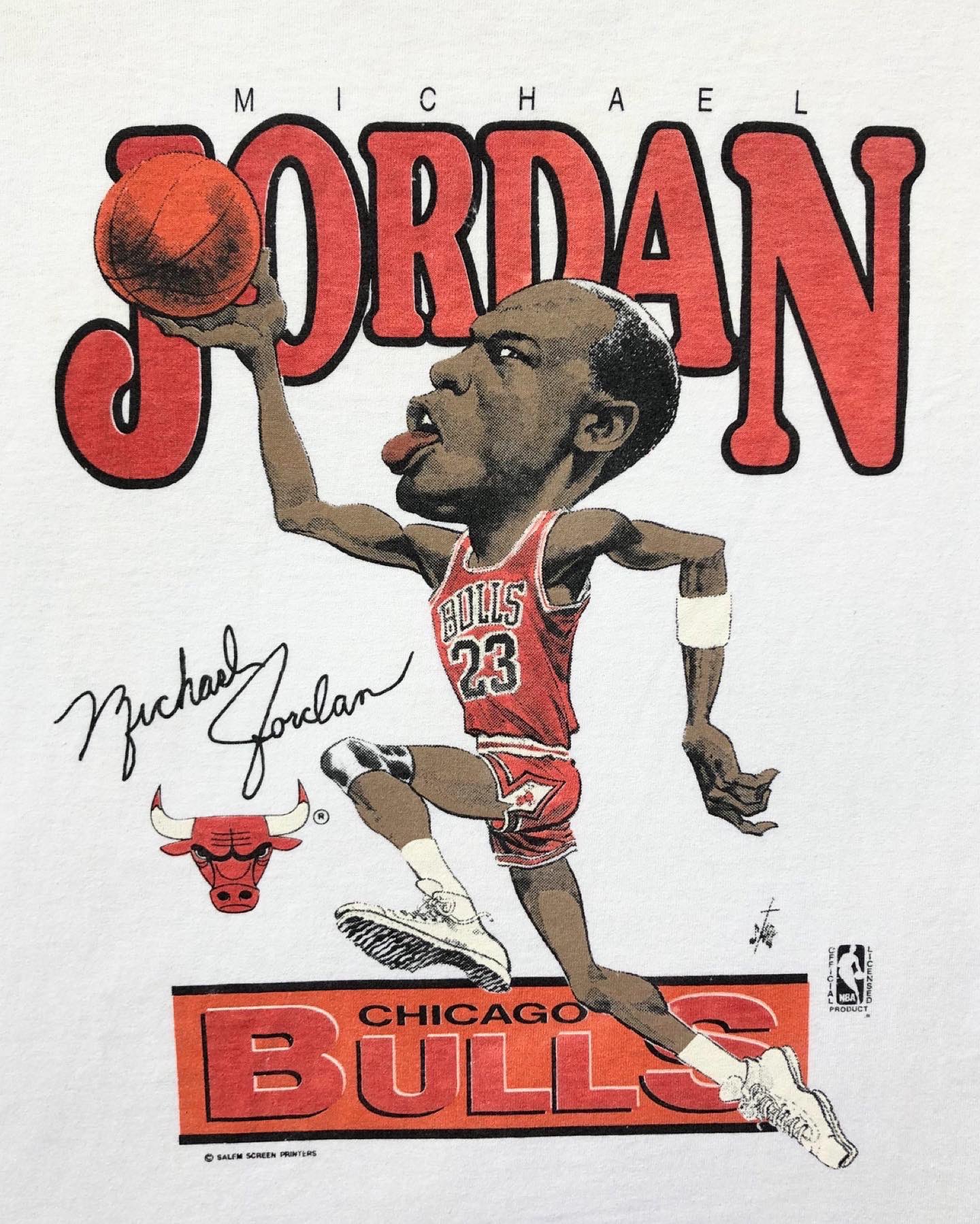 90s Chicago Bulls NBA Salem Sportswear Basketball T-shirt 