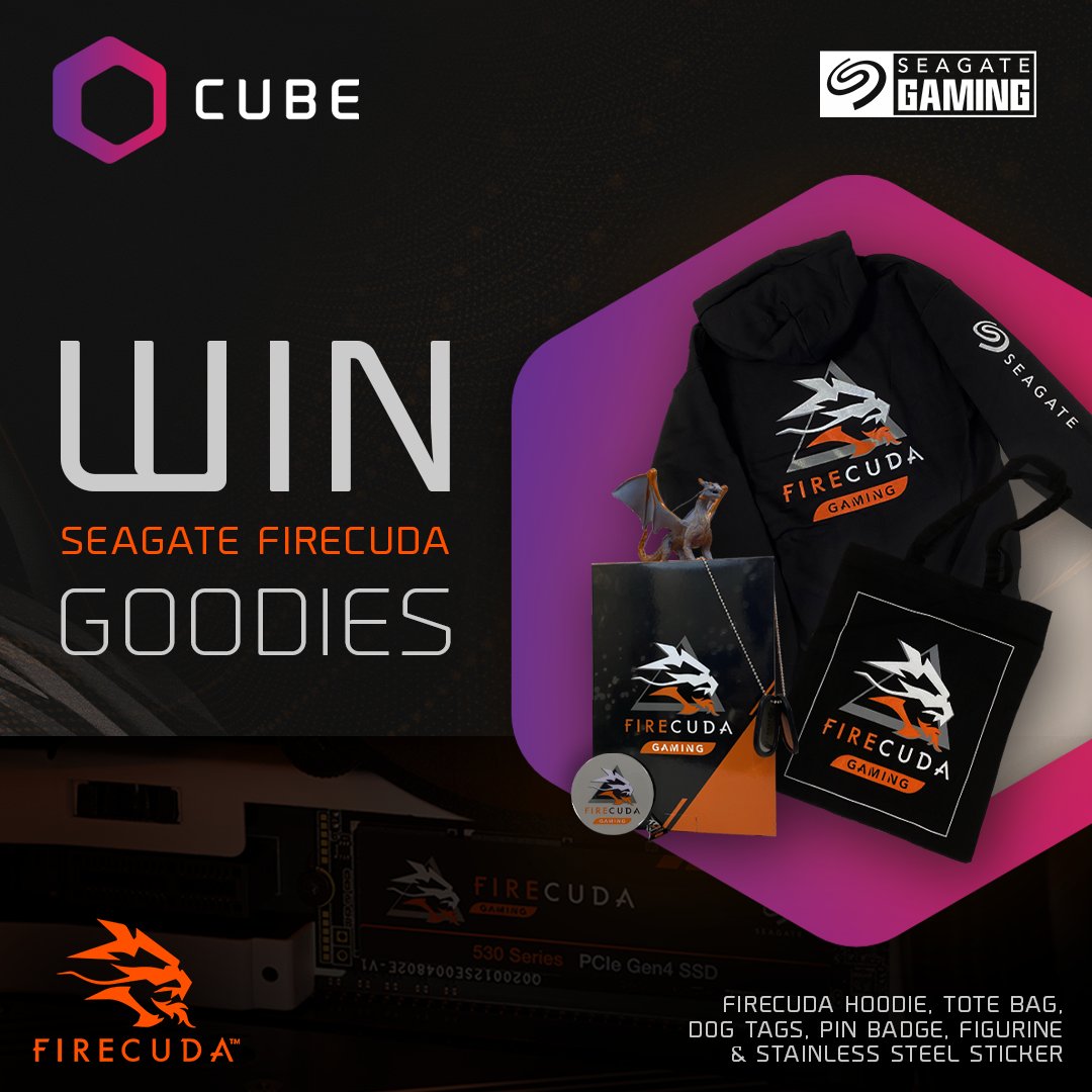CubePCs's tweet photo. ✨ WIN SEAGATE FIRECUDA GOODIES ✨⁠
⁠
We've teamed up with @seagategaming to give you the chance to win exclusive FireCuda goodies! 🔥⁠
⁠
How to enter:⁠
▪ Like this post⁠
▪ Follow @cubepcs and @seagategaming⁠

#giveaway ends 22/05/2022. T&amp;Cs apply. 👌 https://t.co/tDgJTlwciN