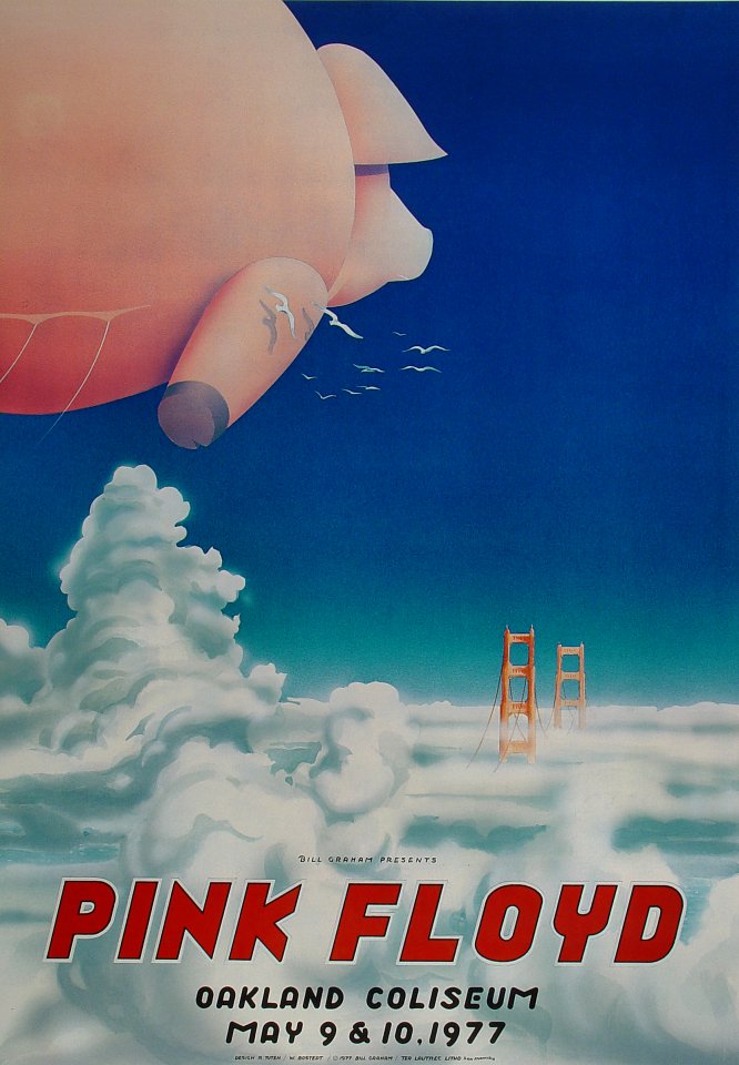 A real favourite Pink Floyd concert poster for many people... from 1977