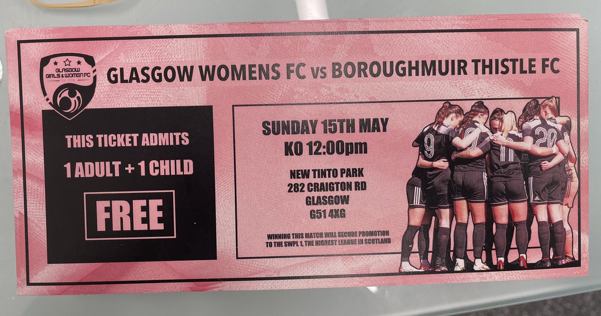GlasgowGWFC's tweet photo. This Sunday we host @BTFC07 in a "winner takes all" promotion game to @SWPL -1

All @GlasgowGWFC youth acdemy teams from 8s to 16s will be invited free of charge for them and a parent/guardian

See you all their and we hope you all enjoy the game👏🏻👏🏻👏🏻 https://t.co/4QkXcxcVgC