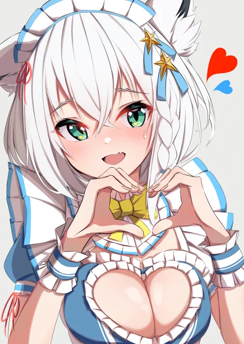 メイド白上フブキちゃ
 #絵フブキ 