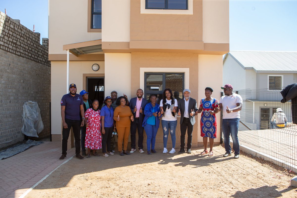 OngosV's tweet photo. Last Friday, we welcomed City of Windhoek councilors led by the Mayor; Her Worship, Sade Gawanas for an extensive site visit! Key insights around the progress of the development were shared! #ongosvalley #development #ProgressOnSite #leadership https://t.co/rmYXiiLTjj