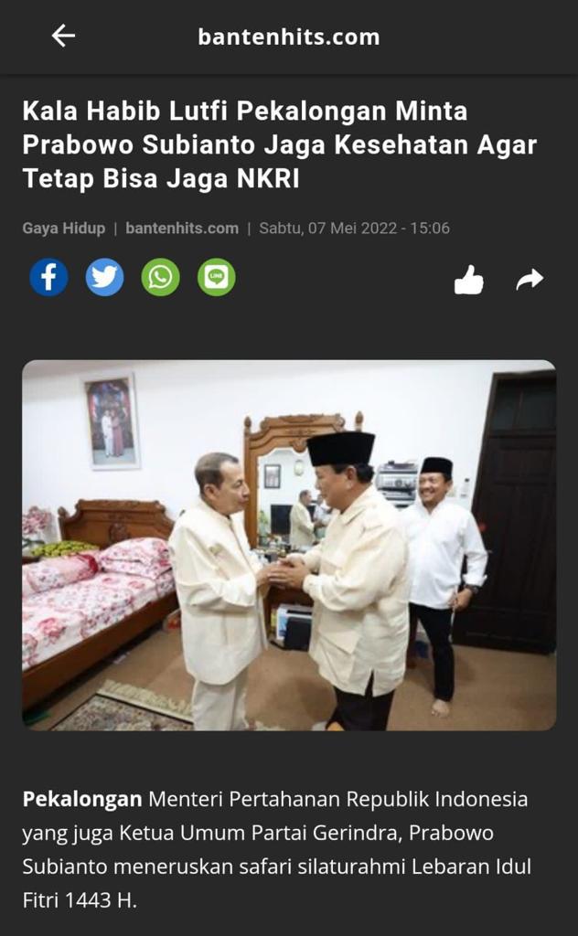 anisara_rahmah's tweet photo. Prabowo mengerti utamanya menjalin silaturahmi agar bangsa ini tetap menjaga persatuan dan kesatuan. Mantabnya Pak Prabowo Hormati Jokowi dgn silaturahim pertama.

Silaturahmi Prabowo Subianto
Merajut Persatuan Bangsa
Indonesia Tanpa Perpecahan

@prabowo @Gerindra https://t.co/UN5vN9yRXw