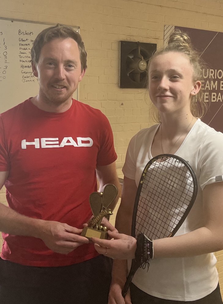 MegsSquash's tweet photo. Thanks @WinchSquash for a the @englandsr event yesterday, always well organised, and good to play in my home club.  GU19 winner, thank you @squash_mind @head_squash @EnergiseMe_  #TeamHead #hampshiresquash https://t.co/ZNHVScHQ0I