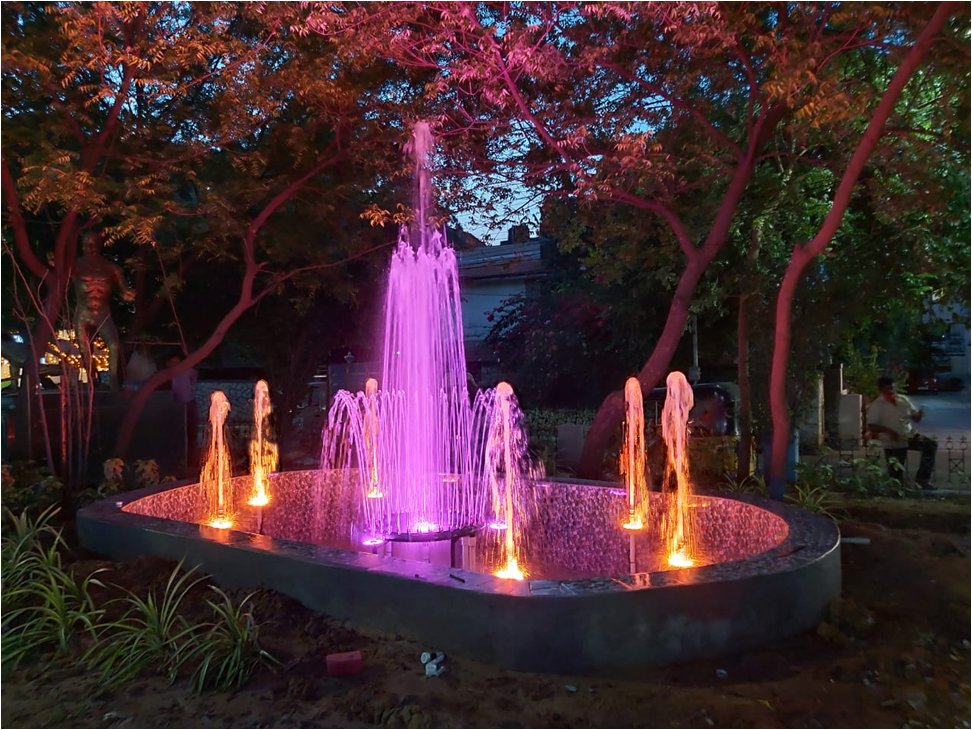 Beautification - Fountain at Puli Park – Sardar Patel Road – Opp to Ambica Appalam - Dn 175, Zone - 13 #ChennaiCorporation #EzhilmiguChennai #nammachennaisingarachennai #SingaraChennai2_0