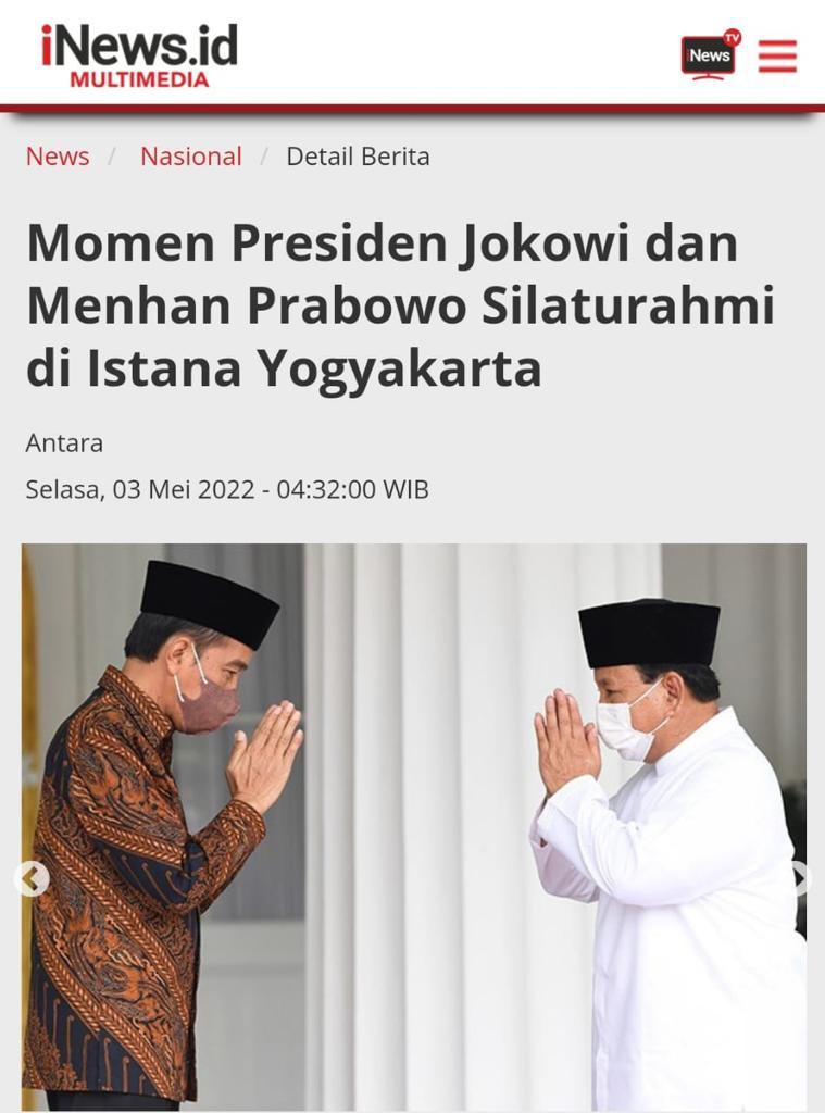 anisara_rahmah's tweet photo. Prabowo mengerti utamanya menjalin silaturahmi agar bangsa ini tetap menjaga persatuan dan kesatuan. Mantabnya Pak Prabowo Hormati Jokowi dgn silaturahim pertama.

Silaturahmi Prabowo Subianto
Merajut Persatuan Bangsa
Indonesia Tanpa Perpecahan

@prabowo @Gerindra https://t.co/UN5vN9yRXw