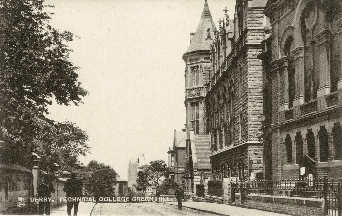 Good morning! #HigherEducationPostcard 9.5.22 shows Derby Technical College, a predecessor of <a href="/DerbyUni/">University of Derby</a> 

The Tech was formed in 1892, &amp; had a complex merge/demerge relationship with Derby School of Art. Both, ultimately, formed part of the University when it was created in 1992