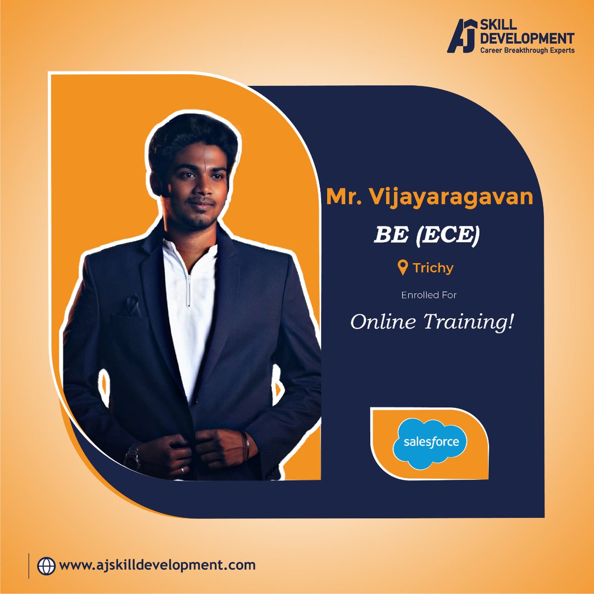 AJSkillDev's tweet photo. 2/3. We are delighted to welcome all of you to AJ Skill Development. Best wishes for your Salesforce learning journey and set your career into IT
#AJSkillDevelopment
#CareerBreakthroughExperts
#Salesforce #Training #Placement
#AJSkillDevelopment #SalesforceTraining https://t.co/4hexUt9AiB