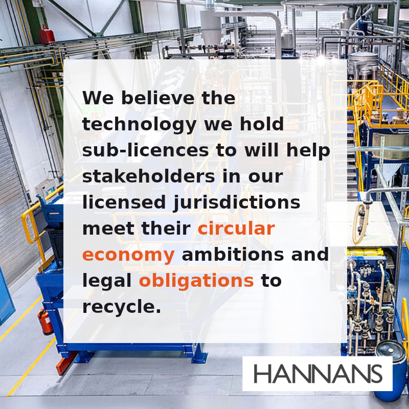 Hannans We Believe The Technology We Hold Sub Licences To Will Help Stakeholders In Our Licensed Jurisdictions Meet Their Circular Economy Ambitions And Legal Obligations To Recycle Asx Hnr Lithium Battery