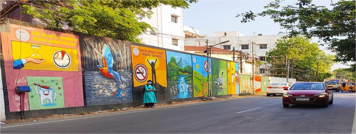 Beautification - Alapakkam Main Road - Dn. 147, Zone-11 #ChennaiCorporation #EzhilmiguChennai #nammachennaisingarachennai #SingaraChennai2_0