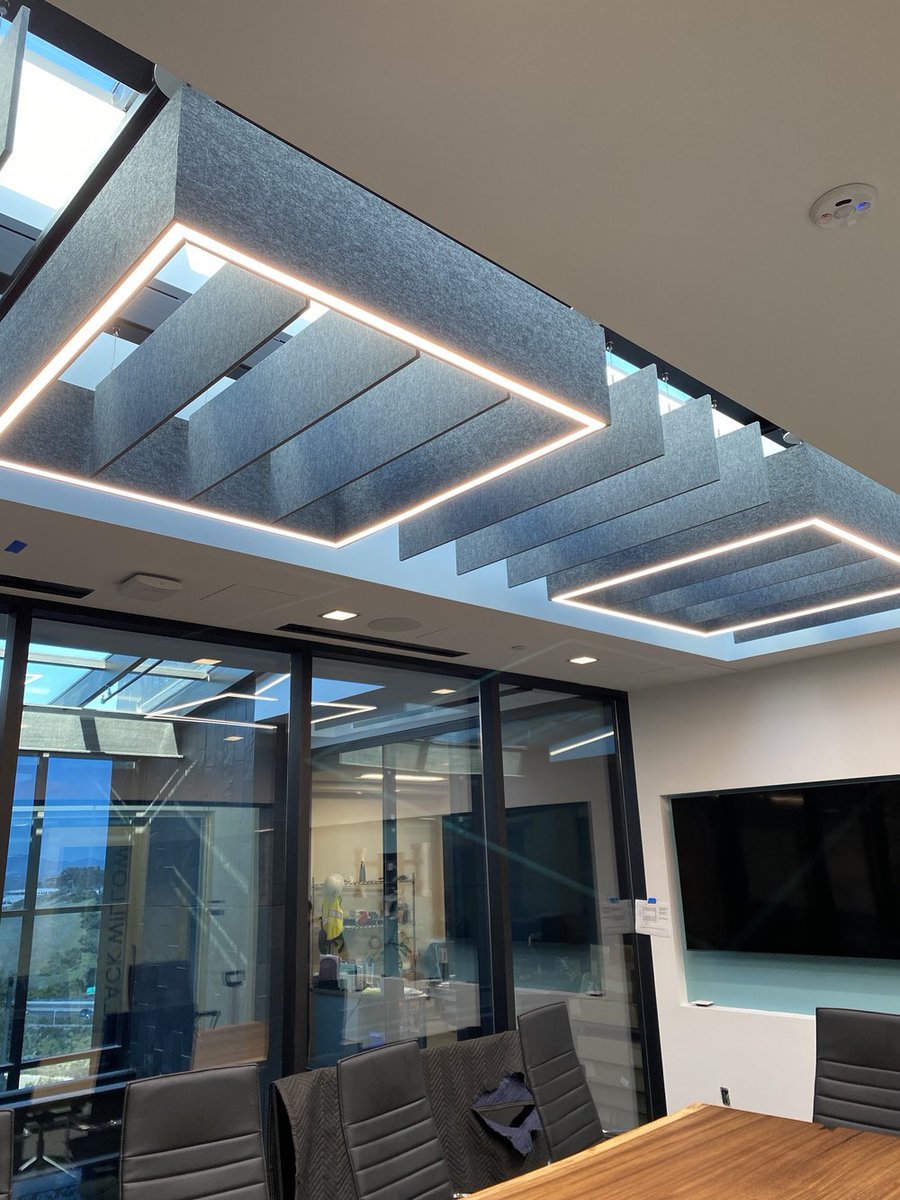 ltgsys's tweet photo. AIREBAFFLE™ FRAME (DIRECT) #acousticlighting from @goldeneyelights NorCal Agent @ltgsys
#ltgsys #lightingdesigners #designmilk #contemporarylighting #linearnlighting #linearpendant #pendants #ceilinglight #acousticlight #soundabsorbing #officelighting #officelightingdesign https://t.co/JJjVRbc6nm