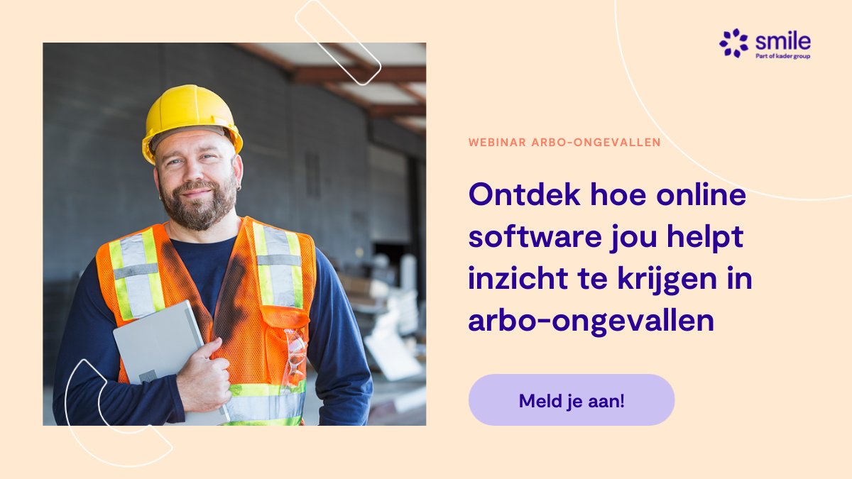OntdekSMILE's tweet photo. WEBINAR💻 Heb jij je al aangemeld voor het webinar Arbo-ongevallen van a.s. woensdag? We vertellen je alles over het belang van het melden van bijna ongevallen en gevaarlijke situaties op o.a. de bouwplaats. Ook lanceren we software voor arbo-ongevallen! https://t.co/u8f2yUy9Ta https://t.co/324ugtkbK2