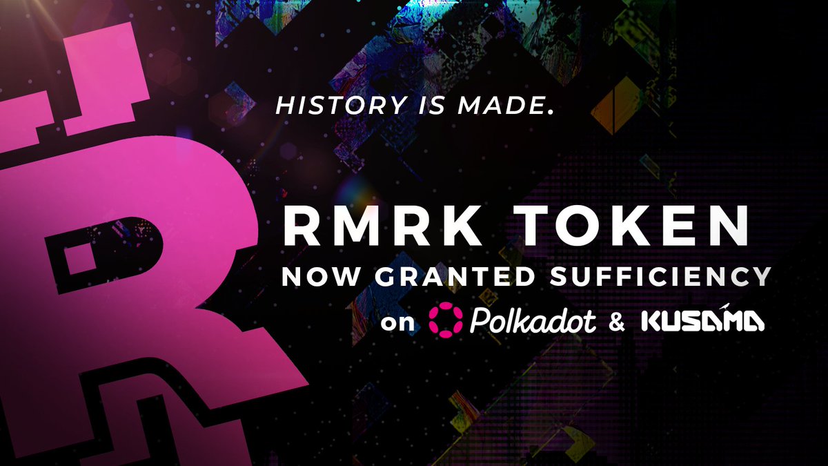 RmrkApp's tweet image. 1/
Last night, the community vote to grant $RMRK sufficiency on statemine got passed, which is great news. 🥳

 But what does sufficiency mean?

This thread will help distill this and explain why it’s a big deal for RMRK.