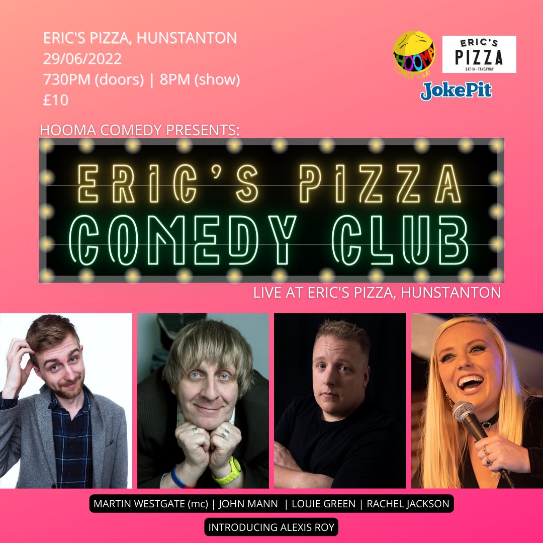 Eric's Pizza (@erics_pizza) on Twitter photo Hooma Comedy presents: Eric's Pizza #ComedyClub 🎭
Join us on 29th June for a brilliant line-up of live stand up comedy inside our Yurt!
A night of laughs and pizza, what could be better than that?
Visit <a href="/HoomaComedy/">Hooma Comedy Club</a> website to book your tickets. We hope to see you there! Hooma Comedy presents: Eric's Pizza #ComedyClub 🎭
Join us on 29th June for a brilliant line-up of live stand up comedy inside our Yurt!
A night of laughs and pizza, what could be better than that?
Visit <a href="/HoomaComedy/">Hooma Comedy Club</a> website to book your tickets. We hope to see you there!