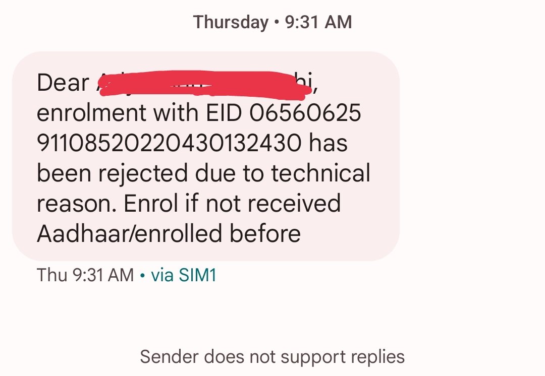 RPanda5's tweet photo. I enrolled for #aadharcard  of my son on 30th April aft waiting for about 3 hrs at the centre n finally got a message after few days that it's rejected!!!Customer care(which is the worst as u will keep on trying to reach them) is unable to explain the cause!
#UIADI
@PMOIndia https://t.co/9LlnZwtRvU