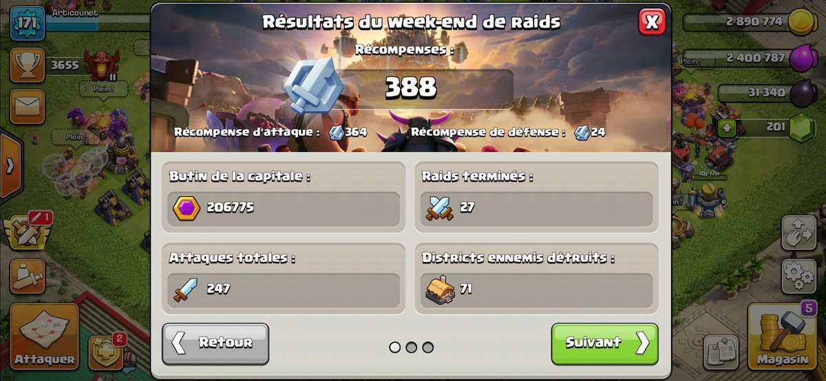 FallenStarsCoc's tweet photo. Félicitations à tout le clan pour ce weekend de raid ! https://t.co/3PcNJEzhr3