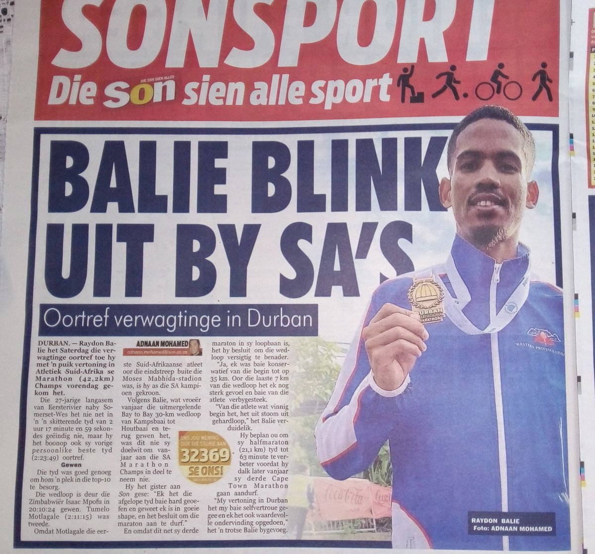 Grateful for the opportunity ASA 42.2km championship in Durban. Many thanks for my support structure from the team that makes it much easier. 
#Morethanaclub 
<a href="/wpathletics1/">WP Athletics</a> 
<a href="/Nedbank_RC/">Nedbank Running Club</a> 
#biogensa 
#futurelife
#nikerunning 
#thirstiW 
#bavariaza