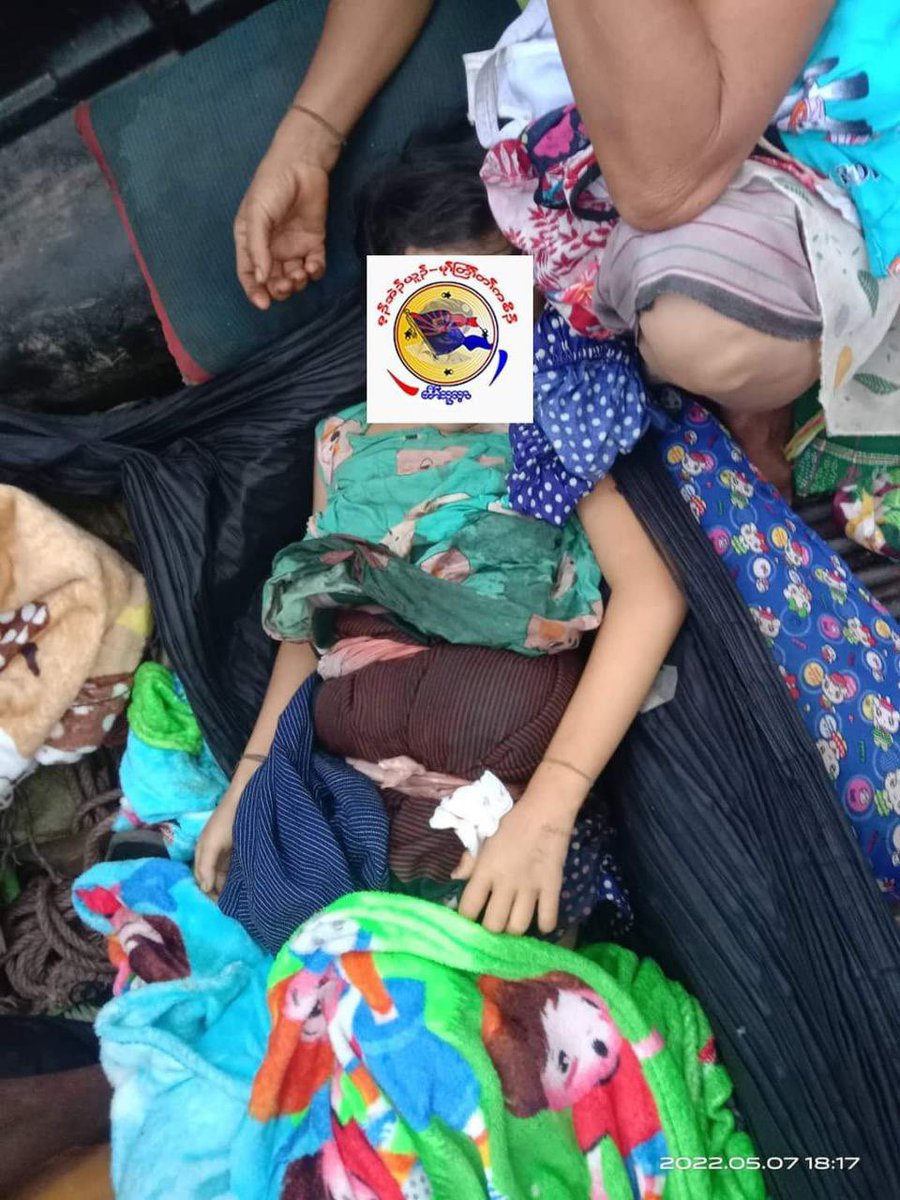WuitMinn's tweet photo. SAC troops from battalion 408 shelled artilleries for 4 times in Kuseik village, controlled area of KNU brigade 5, resulting in death of a 12 yo girl and injuring of a 16 yo girl. #2022May9Coup #US_SanctionMOGE #WhatsHappeningInMyanmar https://t.co/UTm2WxU3u2