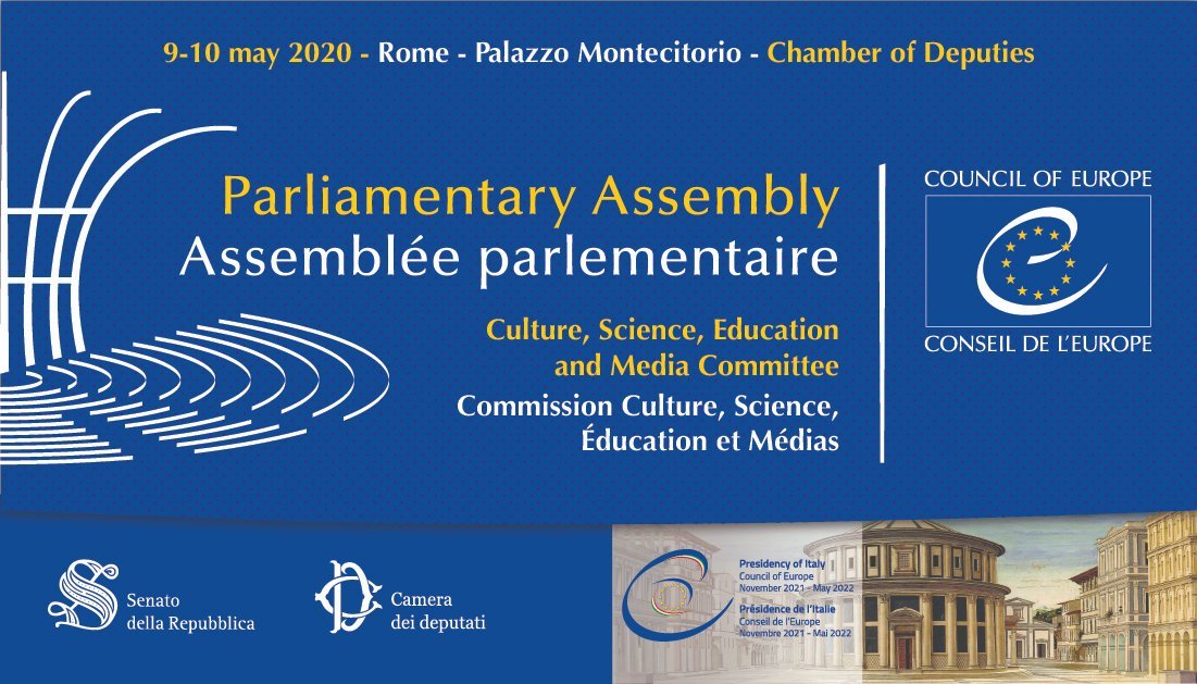 Montecitorio's tweet photo. Al via primo giorno di riunione della Commissione #Cultura dell'Assemblea parlamentare del #ConsigliodEuropa @coe, nell'ambito del semestre di Presidenza italiana; focus su ruolo dei #media e #dialogo interculturale. Diretta: https://t.co/DFu819AT15 @coe_ita @MartaGrande87 https://t.co/O2QpHWNk8M