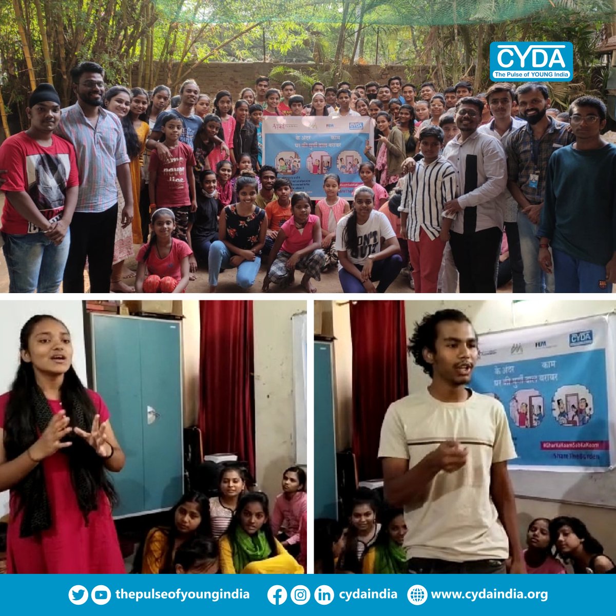 cydaindia25's tweet photo. On 7th May CYDA held Chai Pe Charcha on “Ghar Ke Kaam, Sab Ke Kaam” with 53 youth &amp; adolescents. The discussion focused on gender roles and stereotypes. A short film “Juice” on gender roles was also screened.

#cyda #chaipecharcha #gharkekamsabkekaam #azadfoundation #NTLnetwork https://t.co/CQHBaZn6Pw