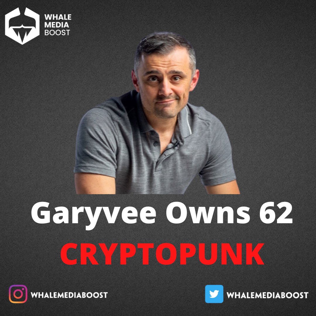 WhaleMediaBoost's tweet photo. Crypto punk is the most valuable NFT collection in the world, and @garyvee owns 62 of them. Now that's kind of investment we are gonna see in the future.

#garyvee #loganpaul #impaulsive #impaulsivepodcast #cryptopunks https://t.co/LeWeKrhXso