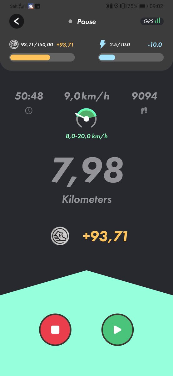 Davymillion's tweet photo. I just did my record today with 93.71
#gst and 82.51 #gst net (380$)
For my  DAY 1 to ROI (more 34 day)
#juststepn
#STEPN
#stepnactivationcode
➡️🎁✅15903913 https://t.co/OMTZQ9q6Co