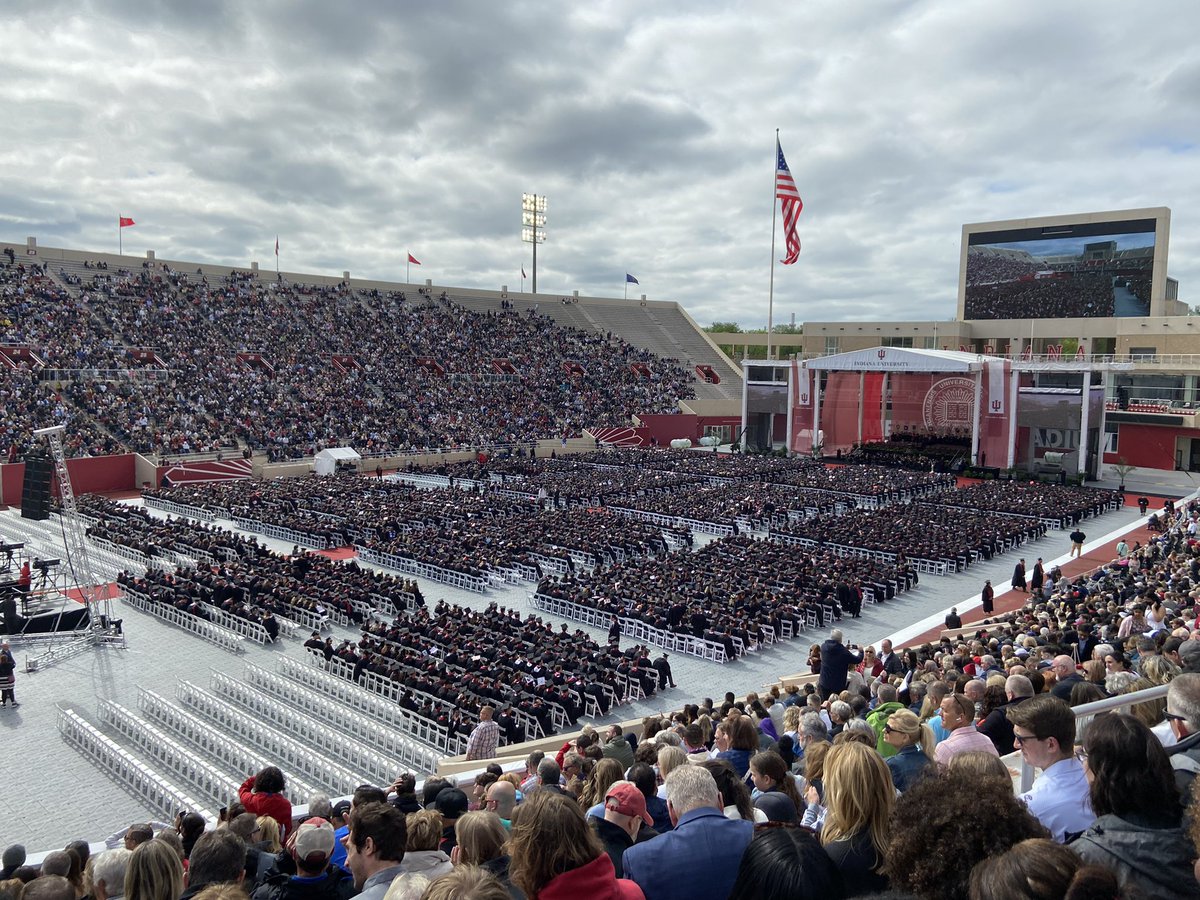 Boilers70's tweet photo. Well it has been 29 years since I was last in this stadium to see my wife graduate.  This weekend I got see Jenna, her roommates, cousins and life long friends graduate from IU. So proud of them all. https://t.co/TrNMuRO0hU