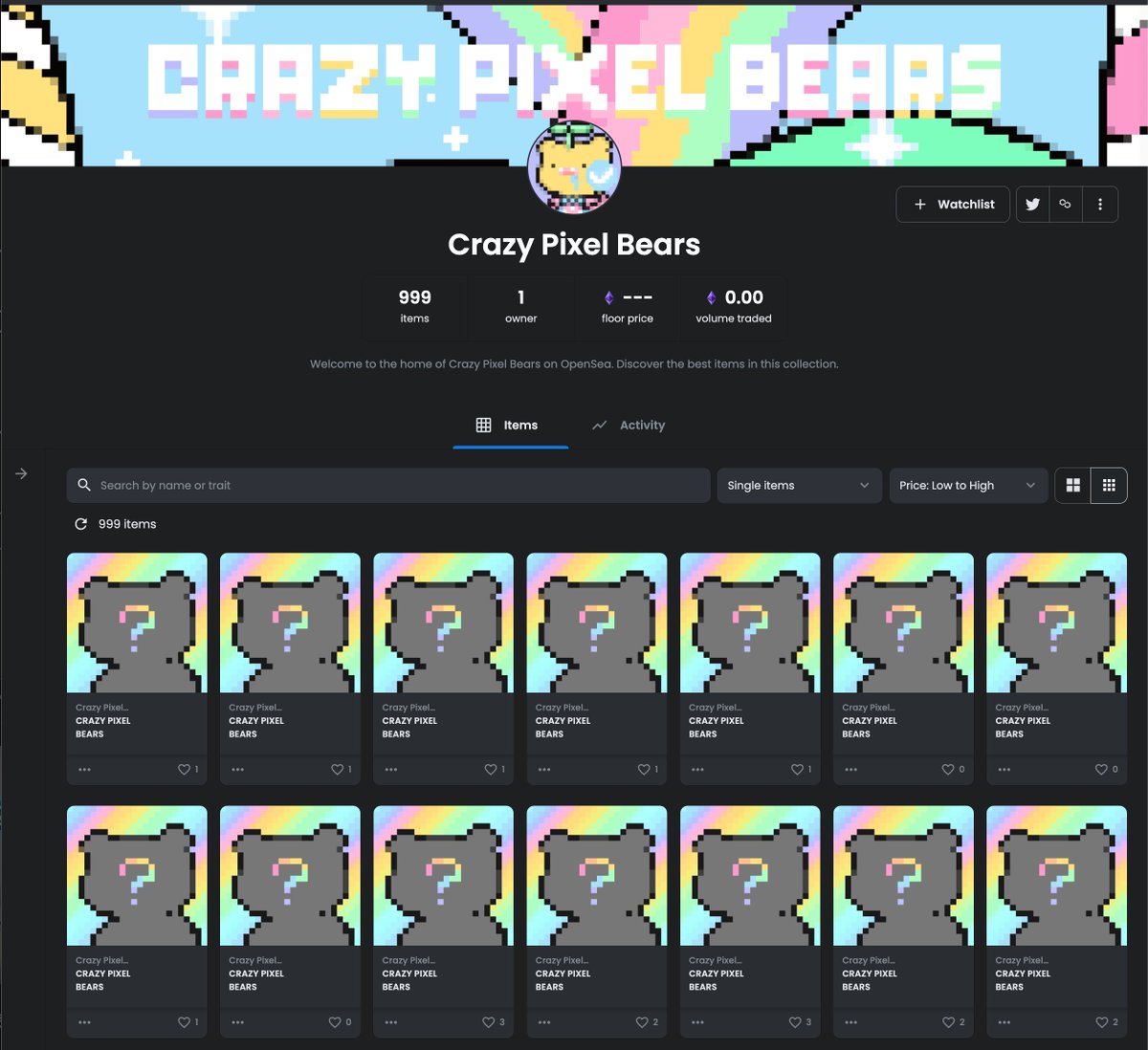 CrazyBearsNFT's tweet photo. 👀 Crazy Pixel Bears | COMING SOON... 👀
#CrazyBearsNFT #CrazyBearsFrens #CrazyCute #NFT #NFTs #nftart #NFTartist #nftcollectors #NFTcommunitiy #NFTProject #polygonNFT https://t.co/wHQu0uq6zp