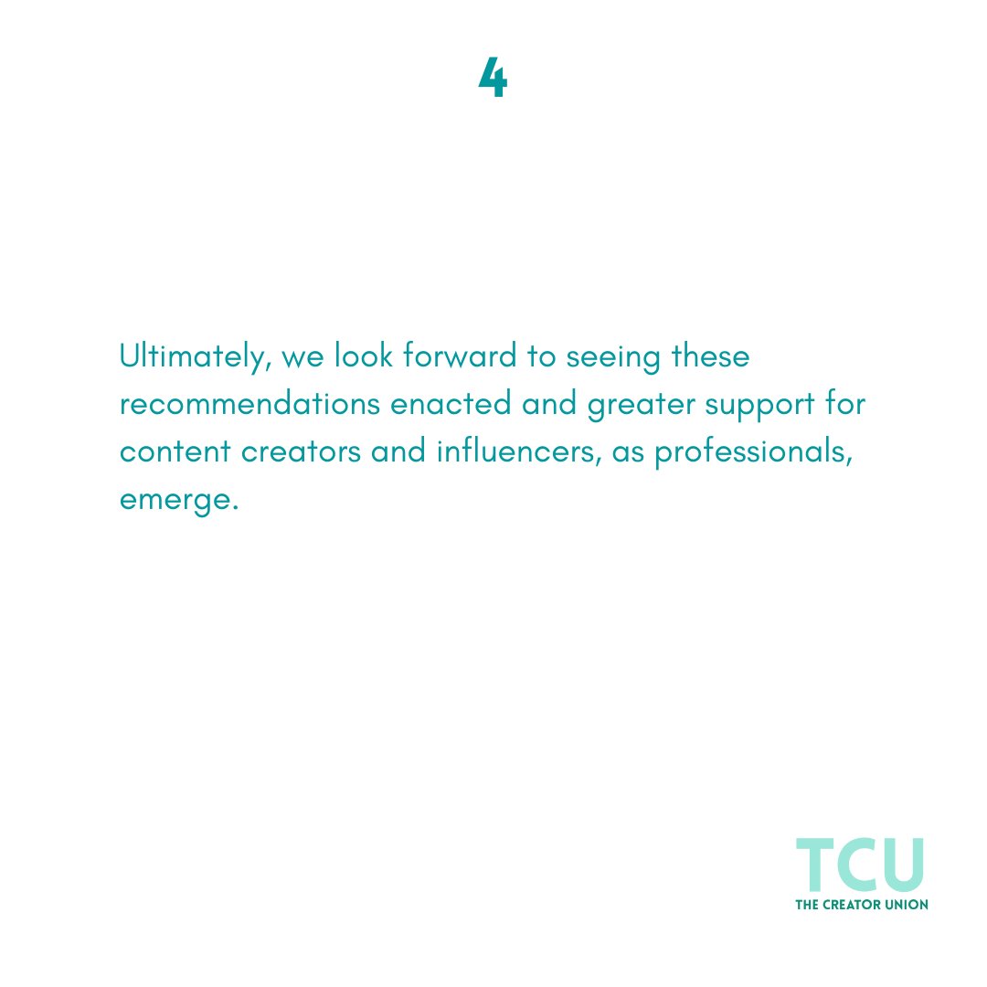 thecreatorunion's tweet photo. Our statement following the summary report and recommendations from @CommonsDCMS #InfluencersInquiry alt text on first two images https://t.co/BwIPsc1YaM