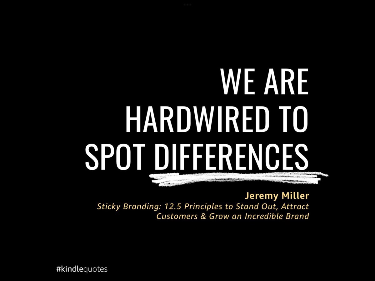 Most #LinkedIn profiles say the same thing, nothing.
As <a href="/StickyBranding/">Jeremy Miller</a> says in his book, which I highly recommend, it’s the difference that catches the eye. 
Applies to all things business. #StickyBranding
