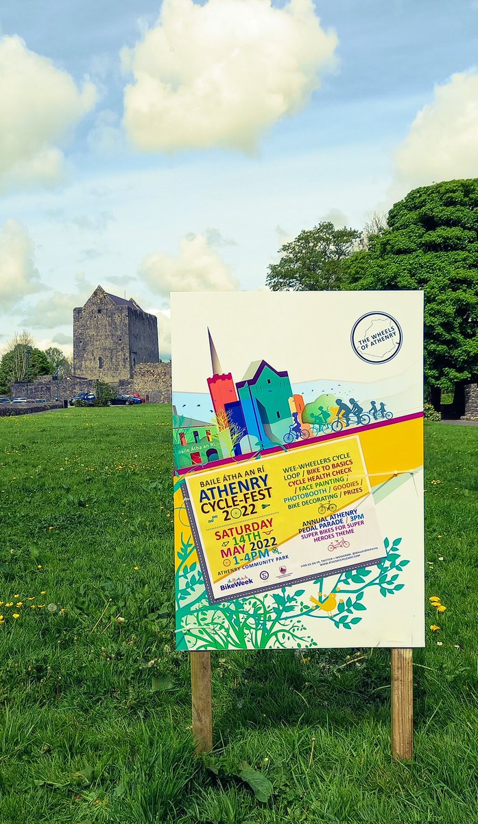 WheelsOfAthenry's tweet photo. Excitement is building for this Saturday's Athenry CycleFest '22 🚴‍♀️🚴‍♂️😊! 

FREE registration and more details about this #BikeWeek event here: https://t.co/U1I94VOllT

1-3pm in the Town Park with the Annual Athenry Pedal Parade taking place at 3-4pm! https://t.co/rczWUlPkbC