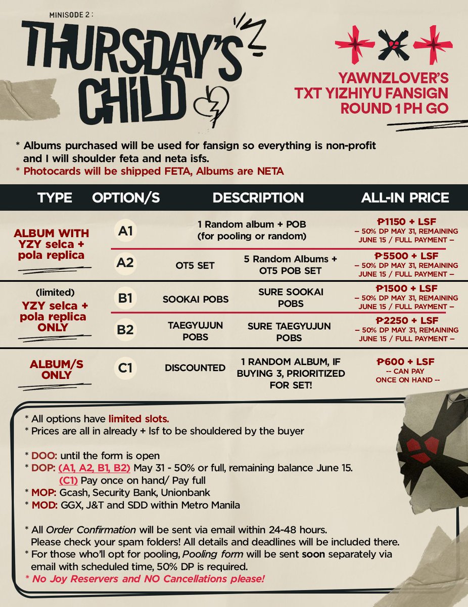 904nextdoor's tweet photo. 🗯 minisode 2: thursday's child yizhiyu round 1 ph go (non-profit) help rt!
🖤 see photo for prices, options and t&amp;c

→ doo: until the form is open
→ dop: may 31 (50% dp), june 15 (remaining balance)
📦: pobs (feta), albums (neta)

✏️ https://t.co/EGvHzzslRB https://t.co/3DCYc7BP7Y