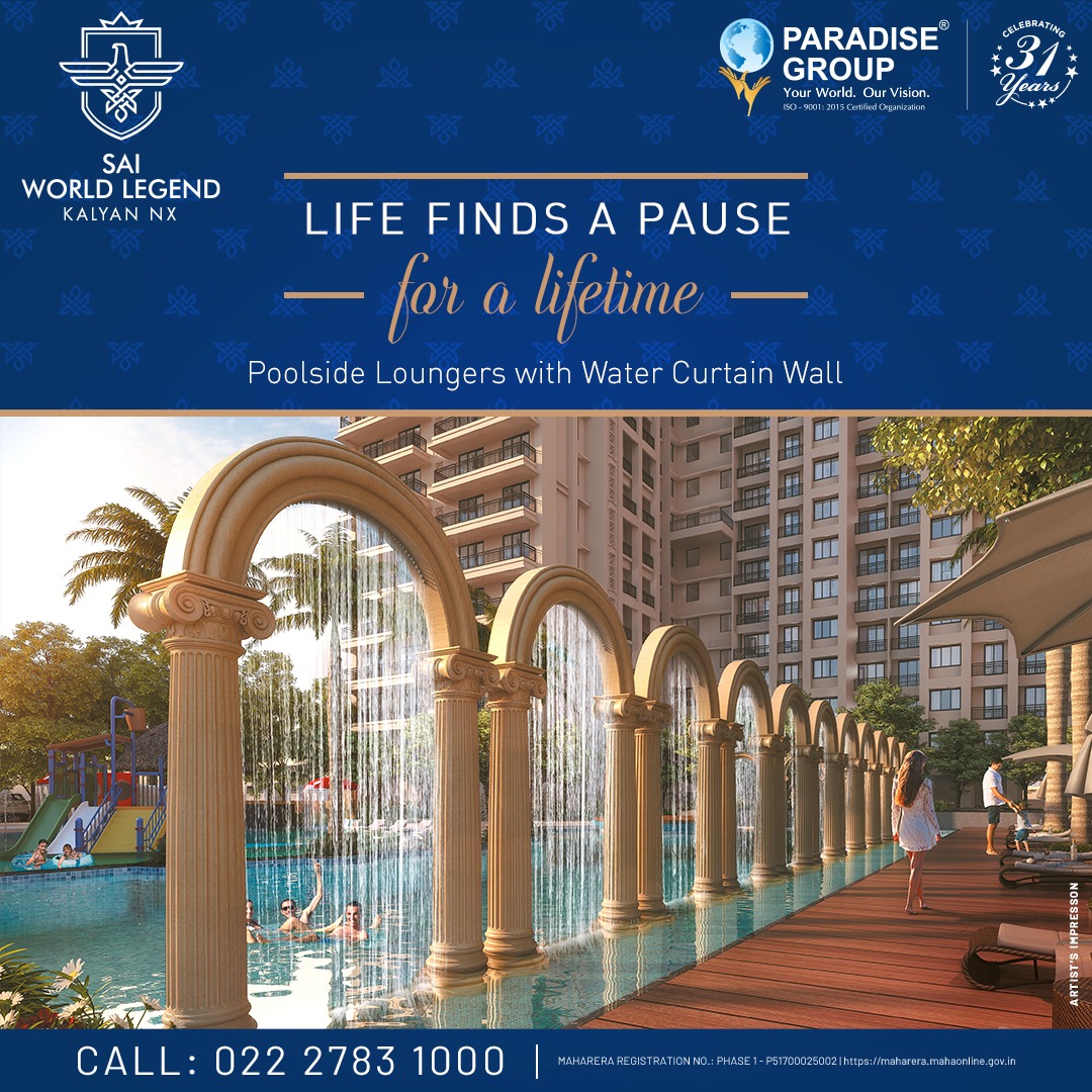 paradisegroupnm's tweet photo. Dip in the azure of luxury! At Paradise Sai World Legend - Kalyan NX, experience mesmerizing recreations worth a royal lifetime!
#ParadiseGroup #Saiworldlegend #NaviMumbai #Kalyan #RealEstate #Buildings #LeadingBuilder #LuxuryLiving #Tower #Mumbai https://t.co/G2XTb2puje