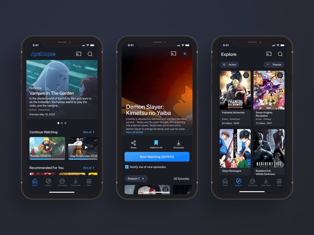 dbos_dd's tweet photo. Here’s some screens from an anime streaming app I’m currently designing

@Ayoolafelix @deesignar @itzareous @dnaijatechguy @tobi_amodu_ @untitledsgnrs @producta_ @AJ_Ayanbisi @peterondesign @emaike_ @designedbyMofi @Joe_brendan_ @Nabhel_ @ozenua_uiux @mistallogik @Brightmacdsg https://t.co/MsvEqofGnq