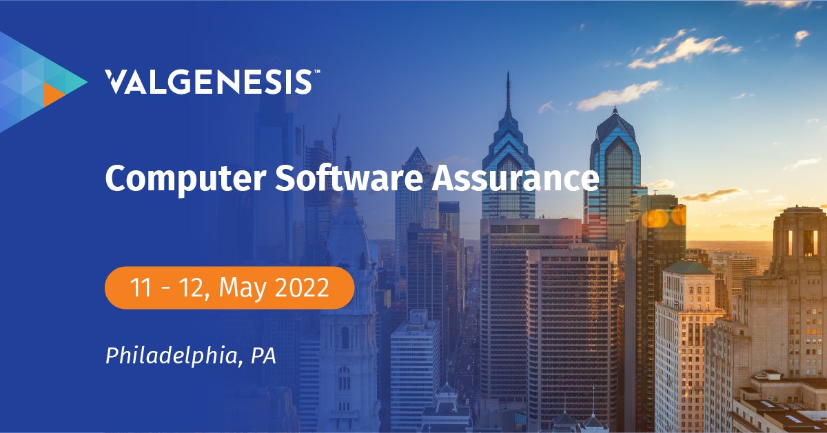 ValgenesisInc's tweet image. ValGenesis experts will be at the “Computer Software Assurance” conference from May 11-12, 2022. Steven Thompson, Director of Industry Solutions, Talks to us to learn more. kenx.org/conferences/co…
#PaperlessValidation #Validation #ValgenesisVLMS #DigitalValidation #CSA #KENX