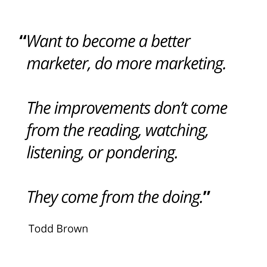 47istvan's tweet photo. “Want to become a leader marketer, do more marketing.

The improvements don’t come from the reading, watching, listening, or pondering.

They come from the doing.”
.
.
.
#agency #freelancer #coaching #consulting #leadgeneration #startups #businesstips #businesspassion https://t.co/Wx7zXQmBYH