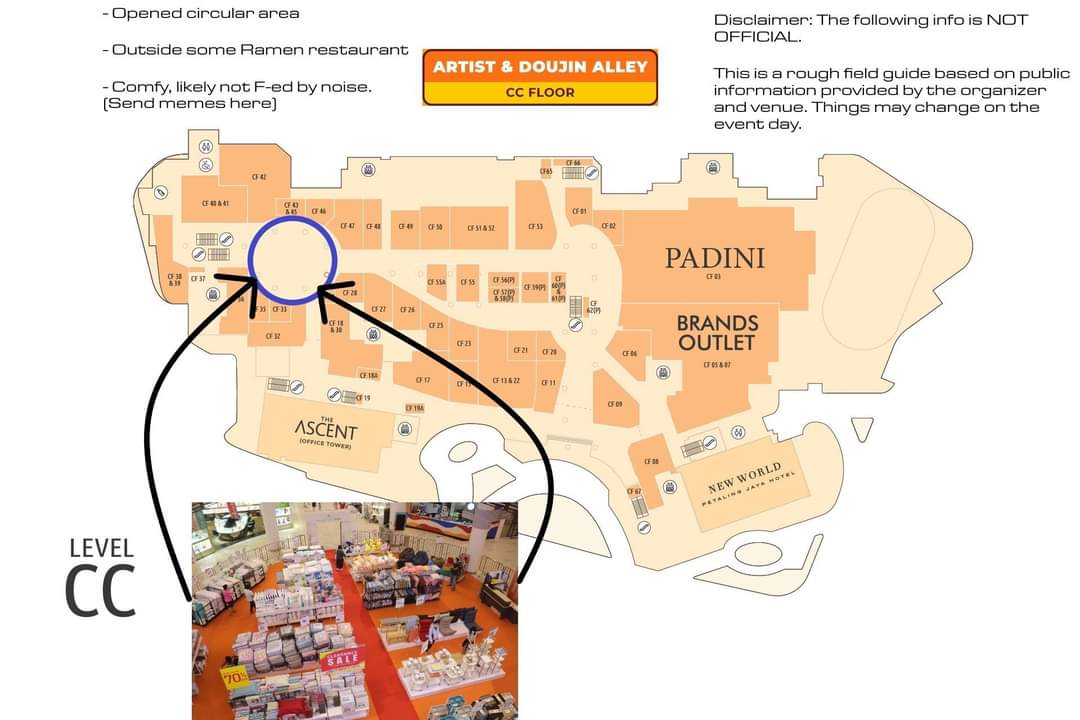 Oh??? So the CC location for our booth for the Anime Fest is legit Level CC, bukan Centre Court wor? Hoi who named this level, so confusing, HAHAHA
Screencap taken from S.I.R Stuff to Read Here's FB page
#animefest2022 #paradigmanimefest