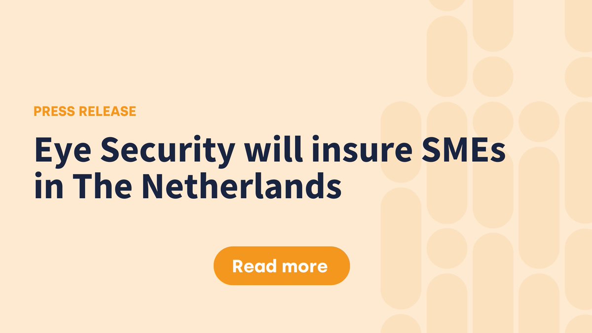We are taking the next step in the fight against cybercrime. Eye Security has founded an insurance company, Eye Underwriting. This makes us the first European #insurtech that can fully protect and also offers te clients the possibility to insure against cyber damage within 24 hrs