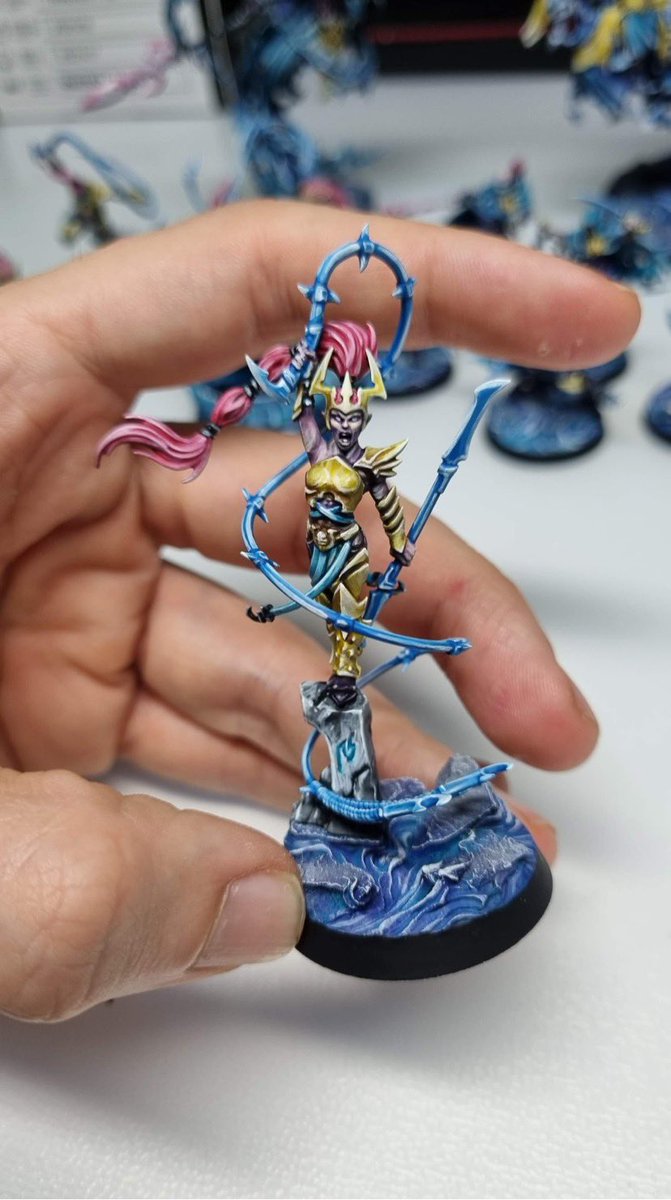 PeterQrkowski's tweet photo. Happy Daughters of Khaine day ! Reinforcements for @AosWorlds are almost finished ! Done by amazing @daredbrush . Ready for Prague and then new book. Blood for the Blood Goddess ! @PolandAos https://t.co/7tLReshsQS