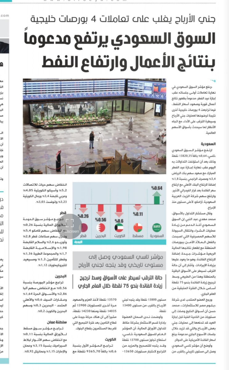 NadaElsamman's tweet photo. تعليقي عن المؤشر السعودي فى جريدة الرؤية الاماراتية https://t.co/ciCnmqxwm6