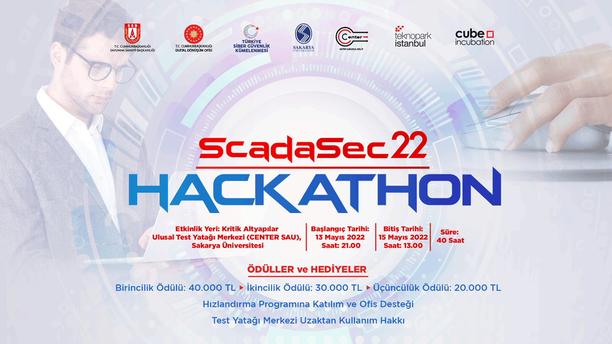 ScadaSec22 Hackathon'u için geri sayım başladı!⏱️

SCADA tabanlı kritik altyapıların daha güvenli hale getirilmesi amacıyla düzenlenecek olan Hackathon'umuz 13 Mayıs Cuma günü başlıyor. 🏁

Ayrıntılı bilgi için: center.sakarya.edu.tr/hackathon.html