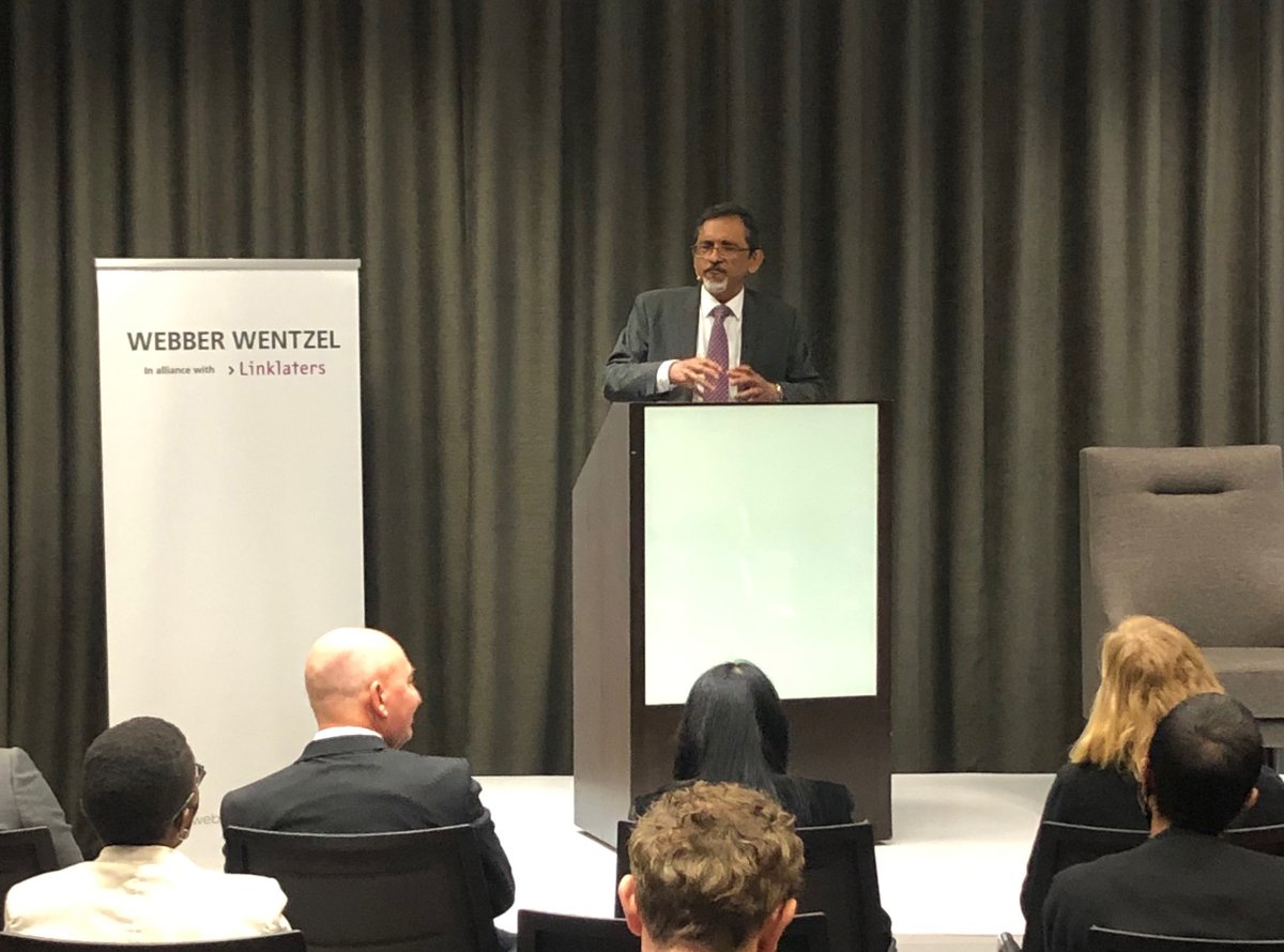 webberwentzel's tweet photo. Minister Ebrahim Patel delivers his Keynote Address at the #WWCTILaunch. He says this follows a natural progression of the link between Competition law and Trade law.

#WWEvents #WWInsights https://t.co/9y2Mx3c5yR