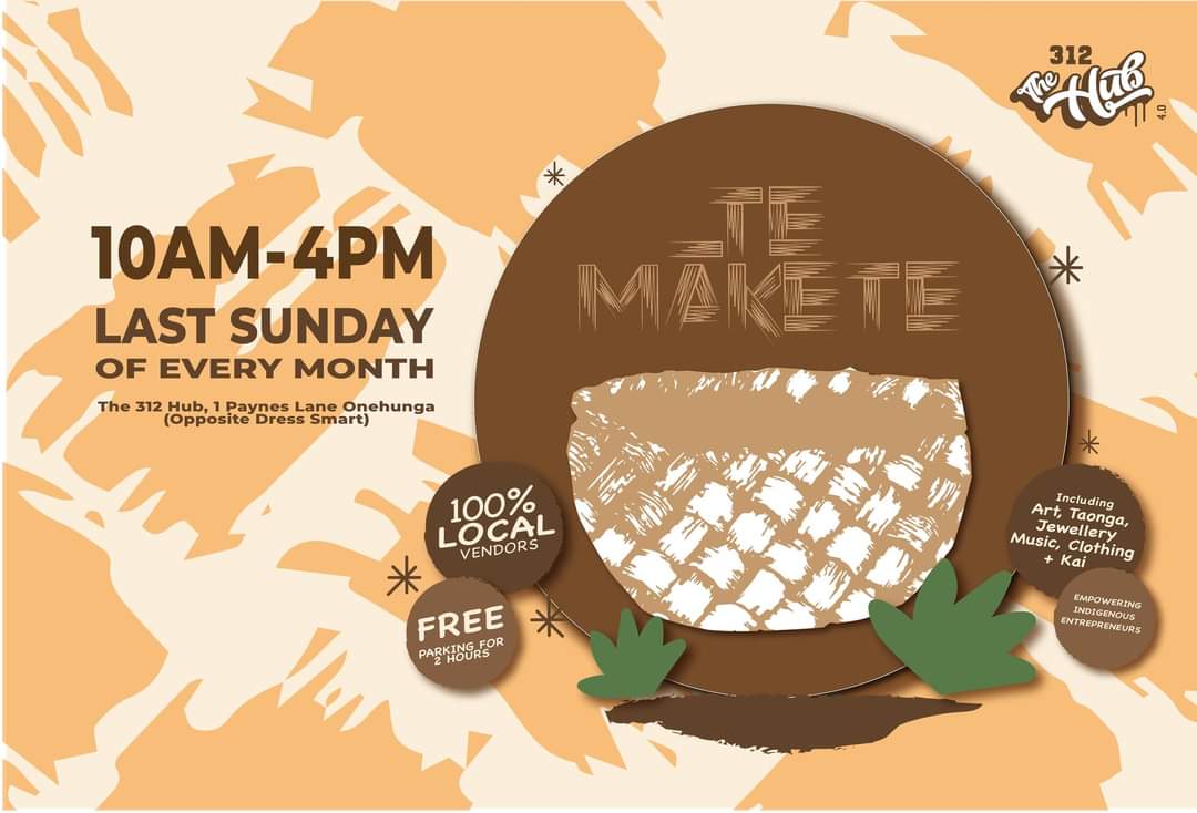 The312Hub's tweet photo. In partnership w Poi Yeah, we are proud to bring back #TEMĀKETE a freshly squeezed monthly meet up of creative entrepreneurs, artists + small businesses sharing their taonga, art, clothing inc fresh kai &amp; live performances! 

⬇️ MORE INFO BELOW⬇️
https://t.co/1O4O6pZHfX https://t.co/jNbCeUMK8f