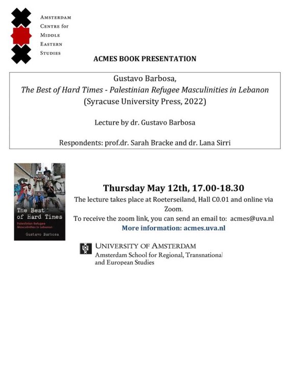 AcmesUva's tweet photo. Don’t miss this lecture! https://t.co/mrAtwIWgJW