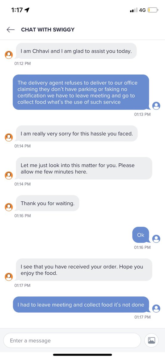 akshada25's tweet photo. This is the response on chat literally no understanding of customer service https://t.co/T7I26Rf6o5