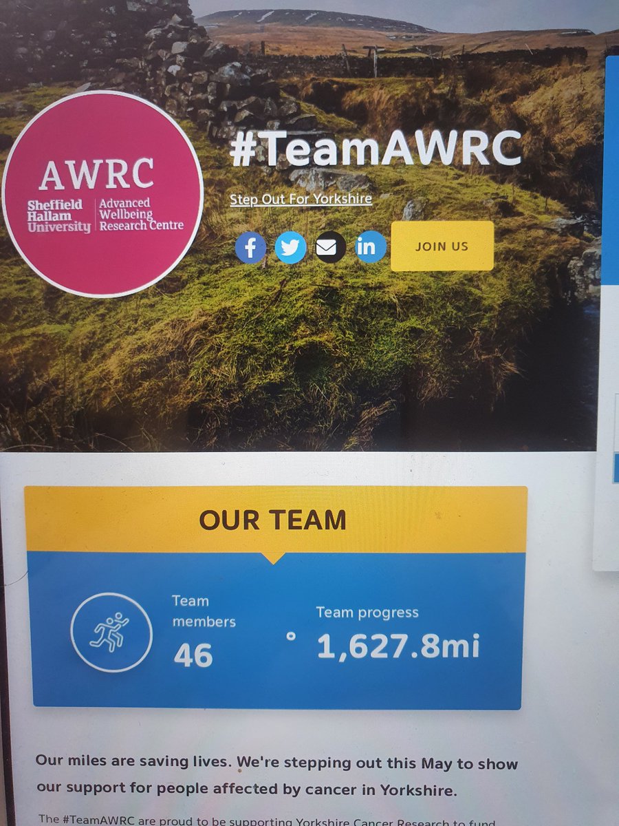iheartroberto's tweet photo. Come on #TeamAWRC get those scores on the board! 2nd week @yorkshirecancer #StepOutForYorkshire Dont forget to add your miles! Team members currently doing an AWESOME job and the top 5 looking very interesting πππ΄ββοΈ#letsdoitforYorkshire https://t.co/bZdxLT4HnL