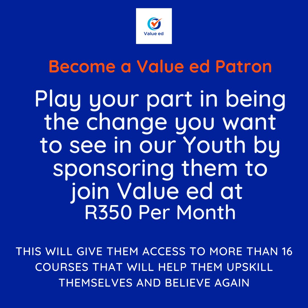 ValueEd's tweet photo. @MadiBoity We strive for change at Value ed. It's not easy, we lose some and gain some, but overall we are winning. If you can support us please do. We seek Patrons (@R350pm to help fund the youth who can not fund themselves in our courses). Or any donations. https://t.co/mbZAU1vTKi