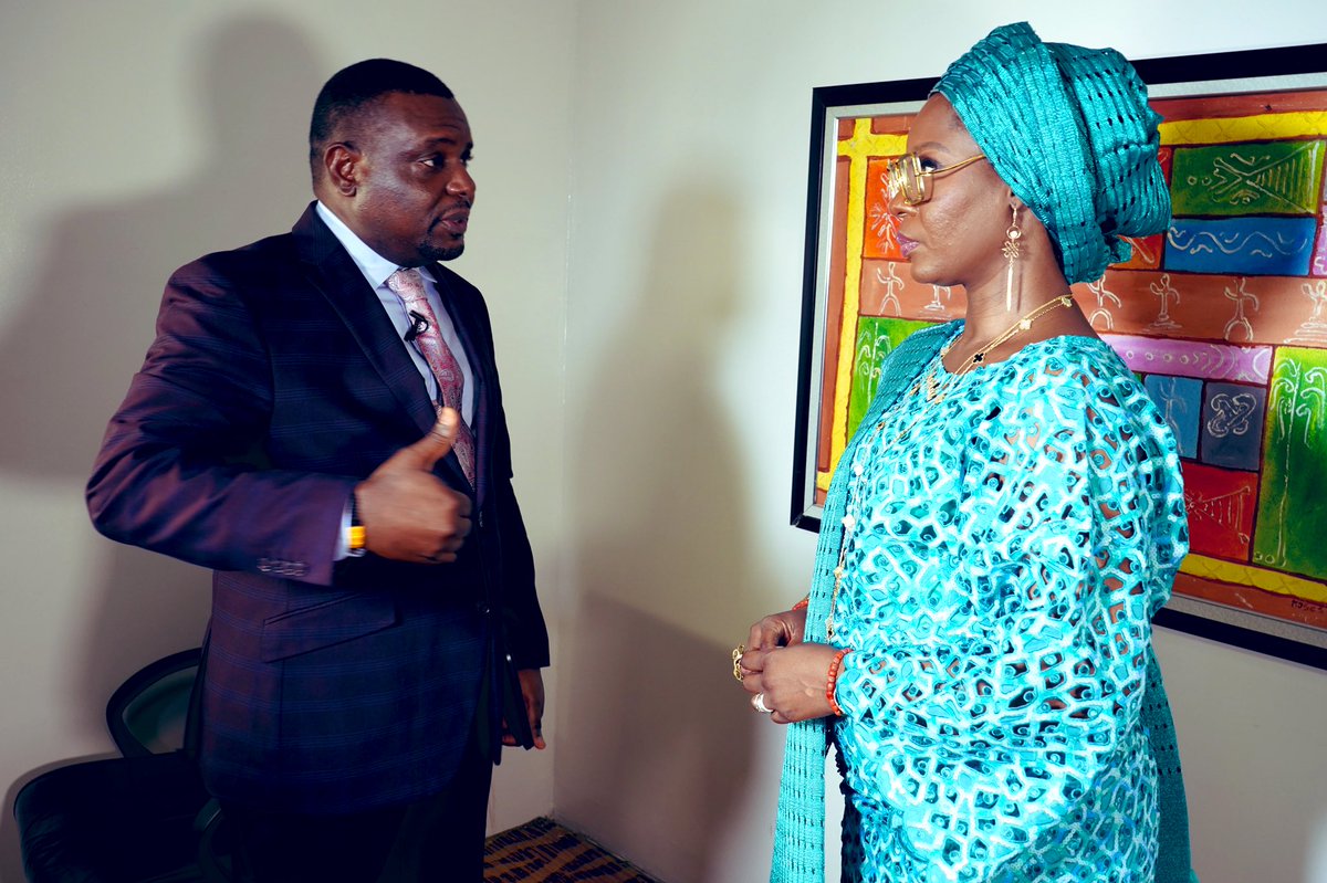 AbdulRasheedAA_'s tweet photo. Myself @AbdulRasheedAA_ with Her Excellency Ambassador (Dr) Mrs. @OlufolakeAA, First Lady @followKWSG  &amp; Founder @Ajike_Centre at a media engagement interview - Lagos 🇳🇬 
@officialCABStv 
@alkebulan_mag 
@KwaransD https://t.co/54cNhRDupH