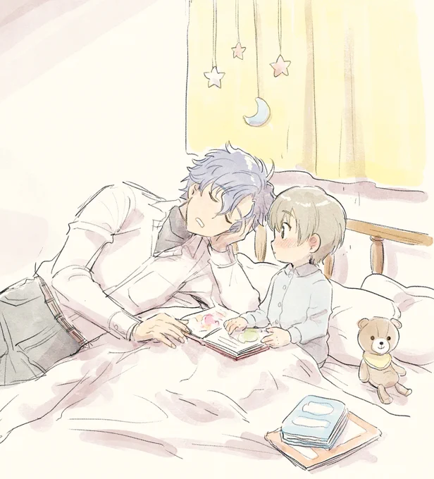 読み聞かせ中に寝てしまうフィガロ先生
#まほやく_FA 
